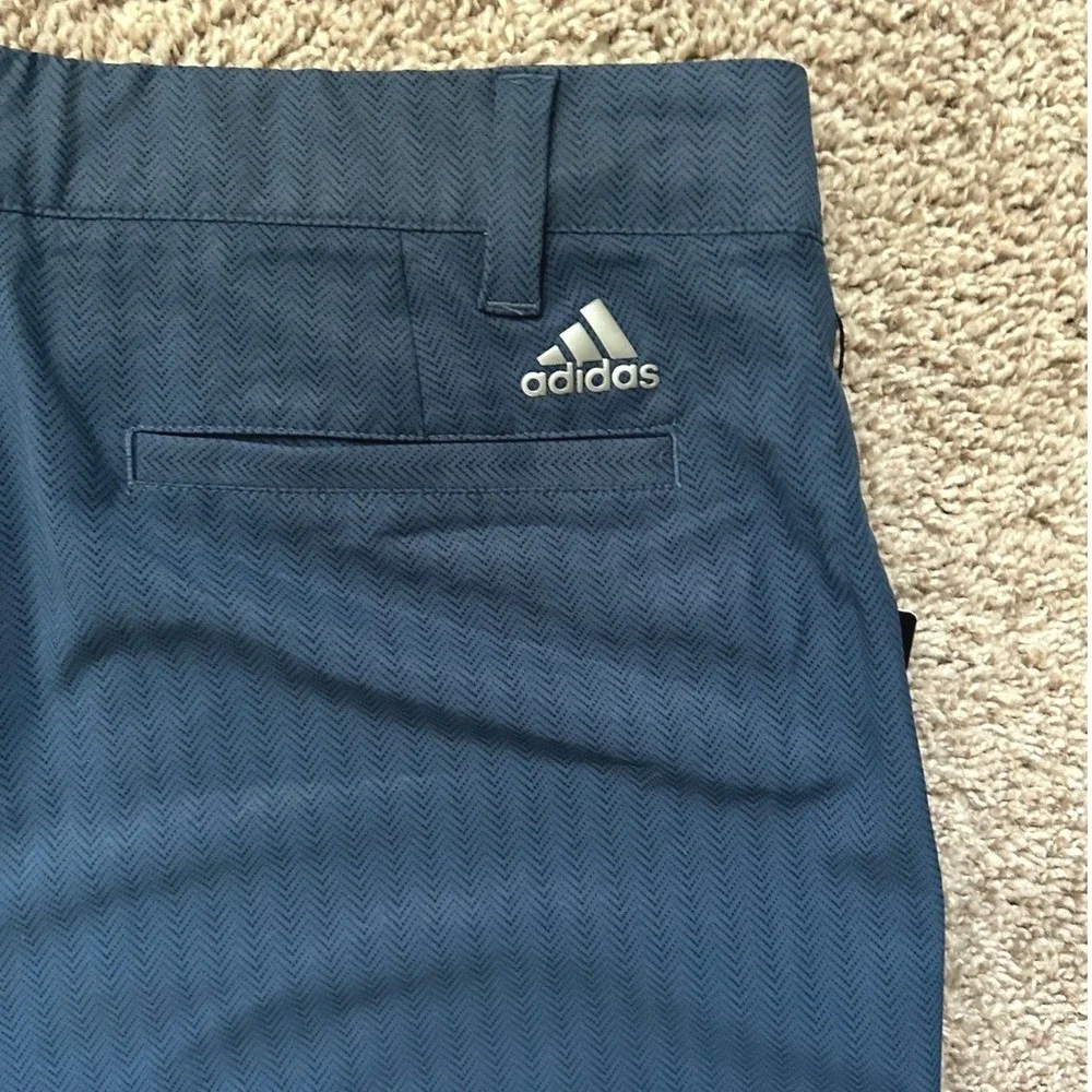 Adidas Men Golf Shorts I Blue Herringbone Stretch Performance I‎ Size 30